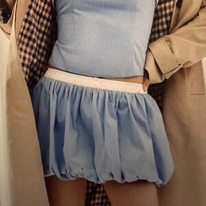 NIA Smith Bubble-Hem Mini Skirt